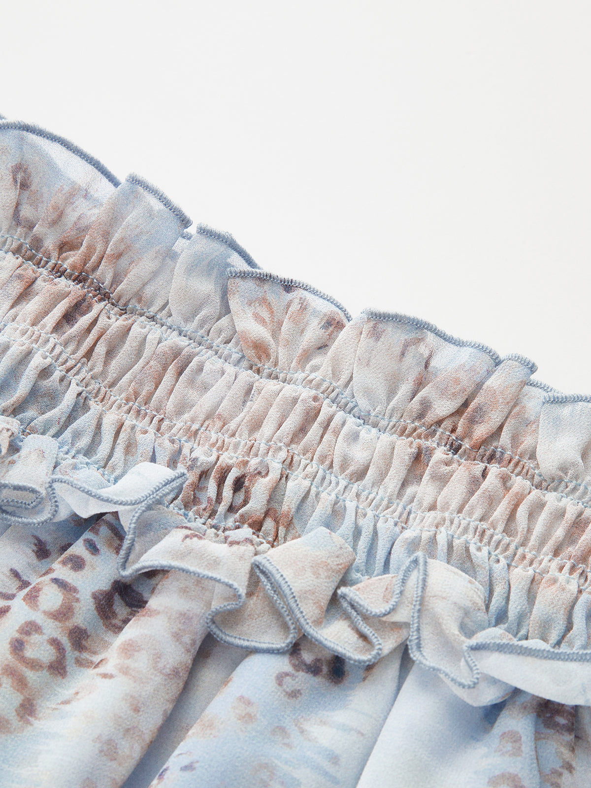 Off-Shoulder Ruffle Floral Print Maxi Dress-Chicvia