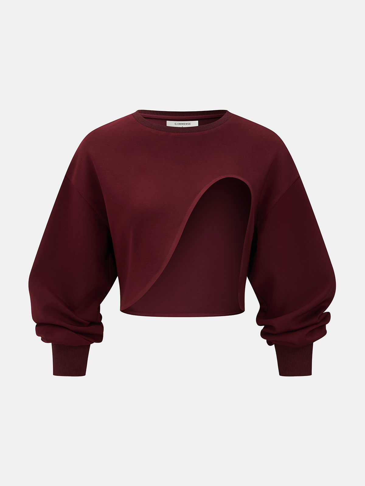 Cut-Out Cropped Sweatshirt & Bodycon Dress Set-Chicvia