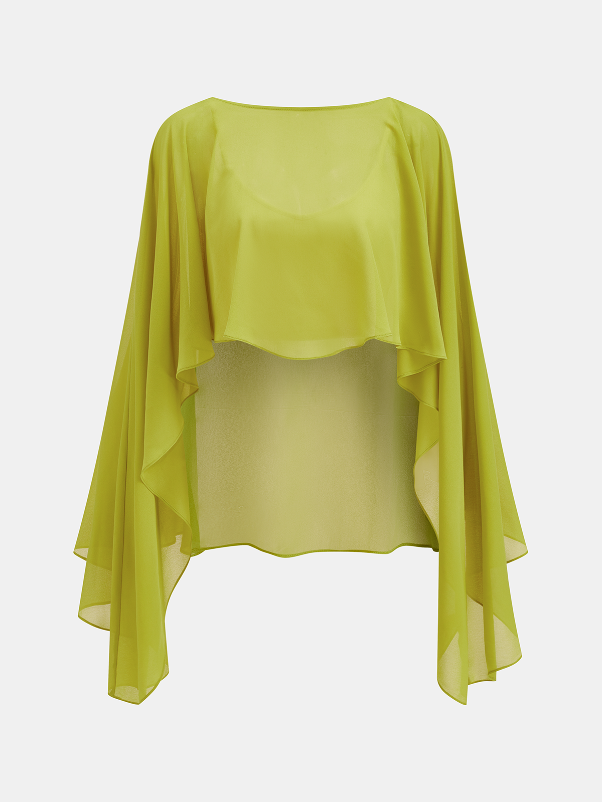 Chiffon Cape Top & Camisole Two-Piece Set-Chicvia
