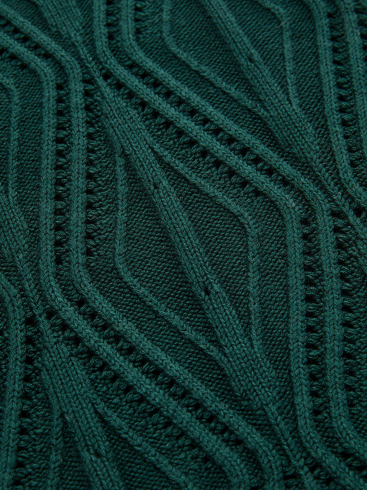 Geometric Cable Knit Sleeveless Top-Chicvia