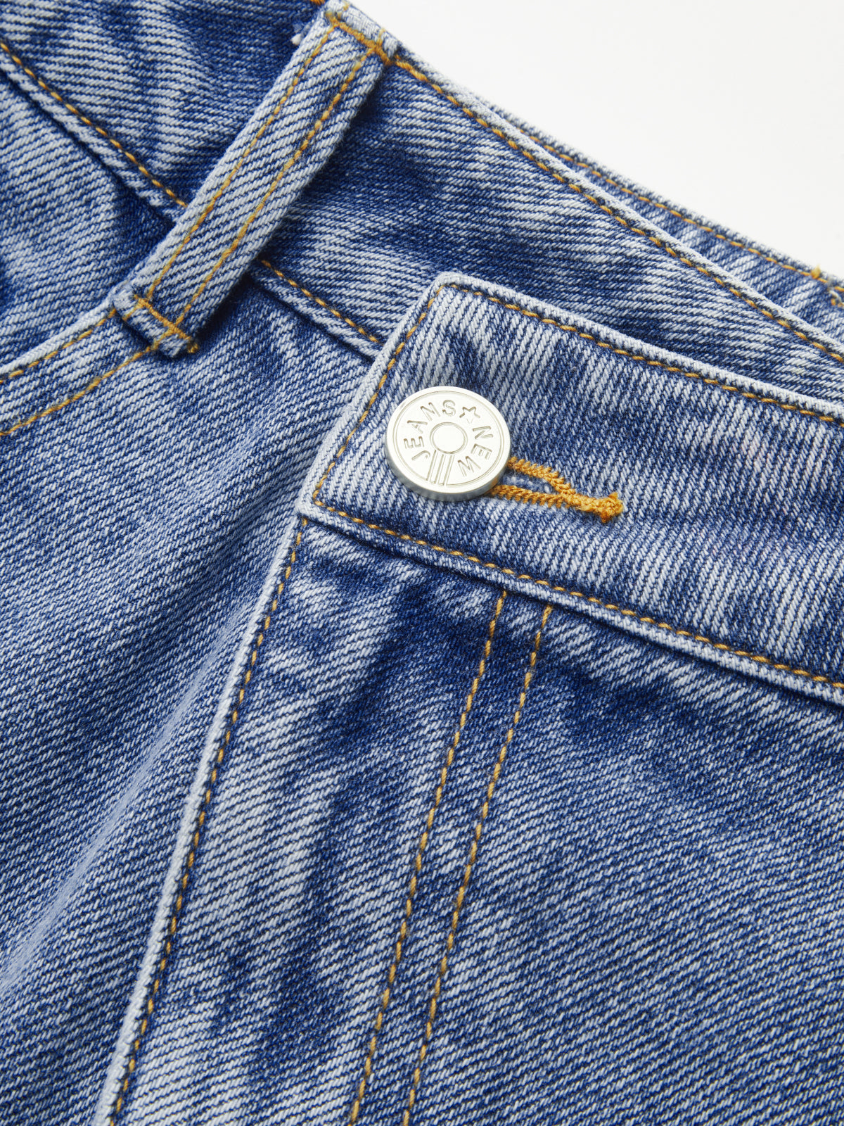 Denim Asymmetric Slit Midi Skirt-Chicvia