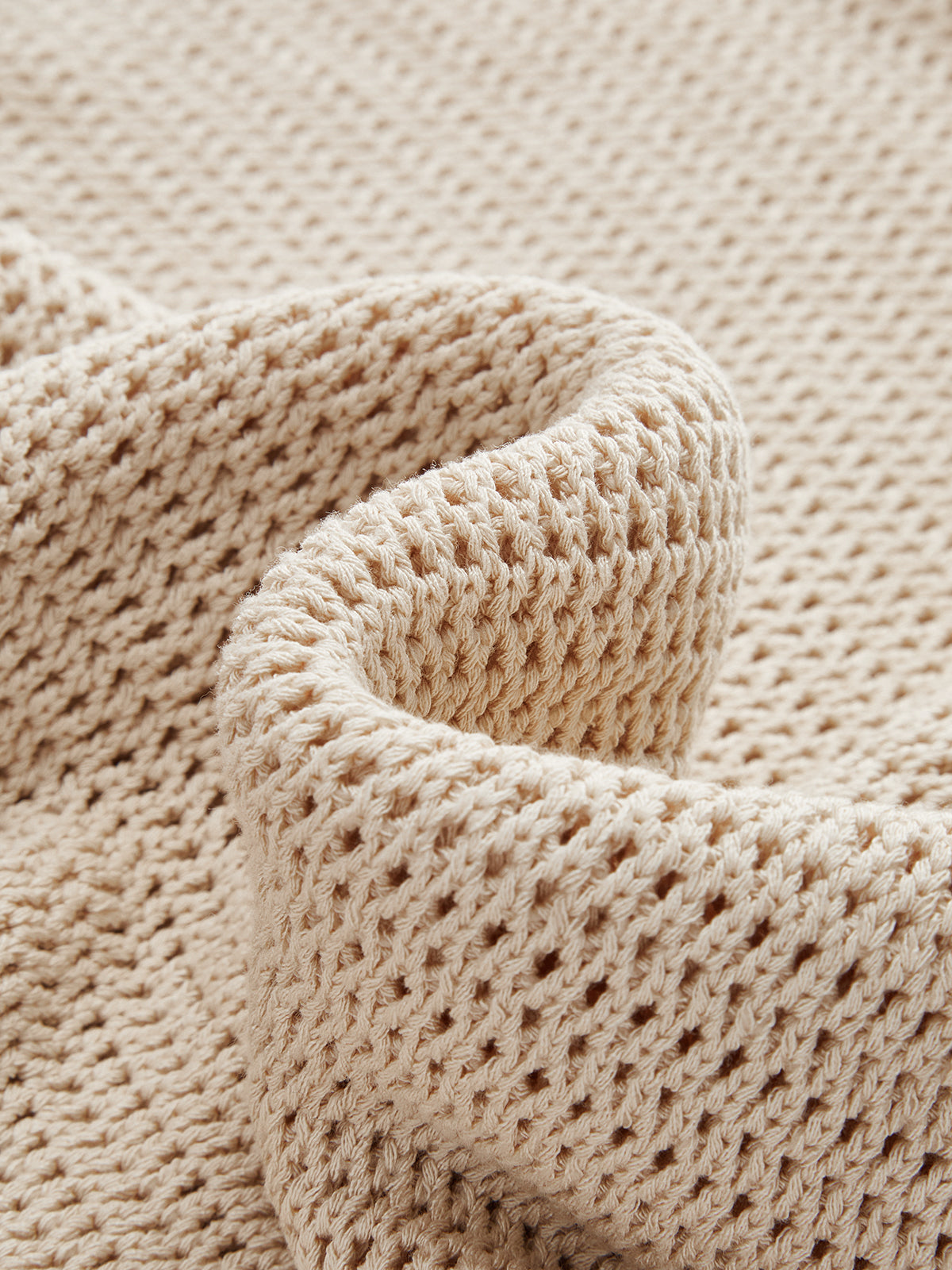 Open-Knit Cap Sleeve Sweater Top-Chicvia