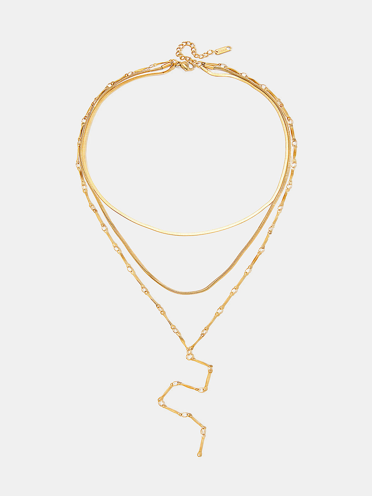Layered Y-Shaped Lariat Necklace-Chicvia