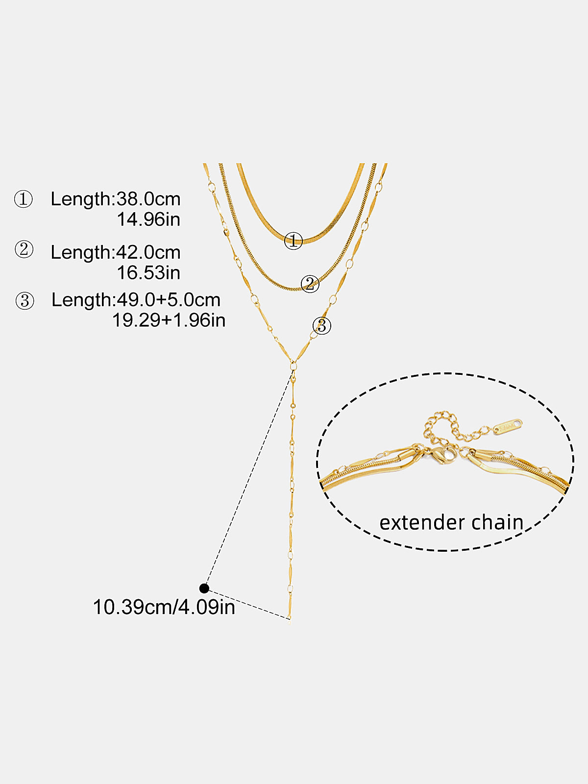 Layered Y-Shaped Lariat Necklace-Chicvia