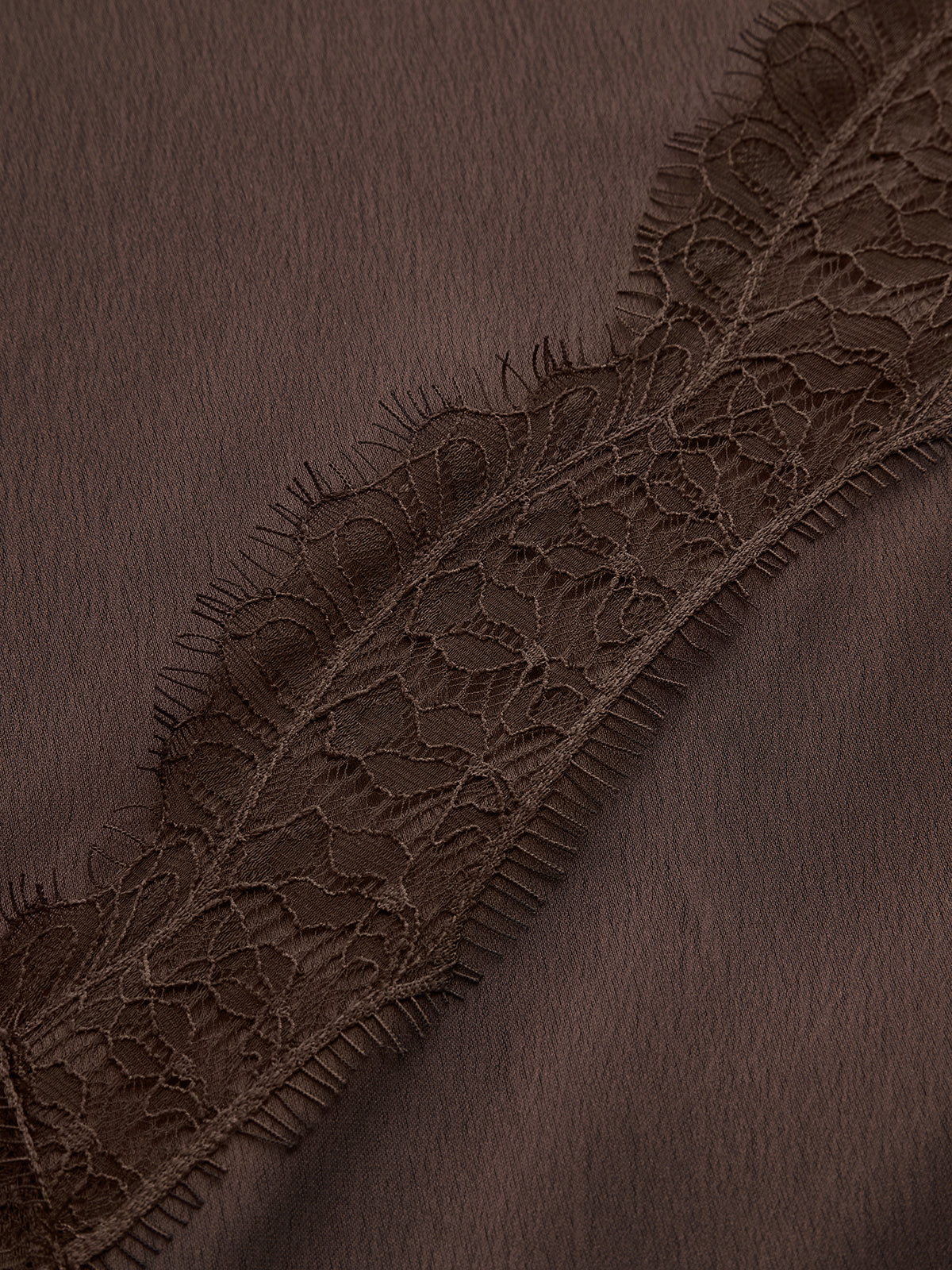 Lace Panel Satin Mermaid Maxi Skirt-Chicvia