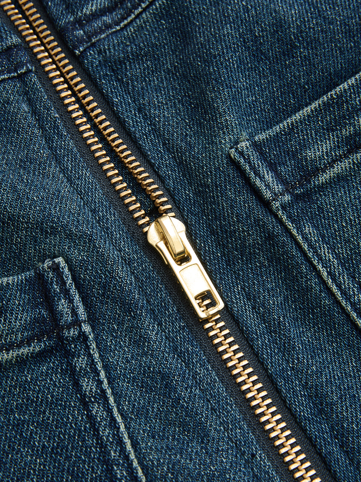 High-Waist Wide-Leg Denim Pants-Chicvia