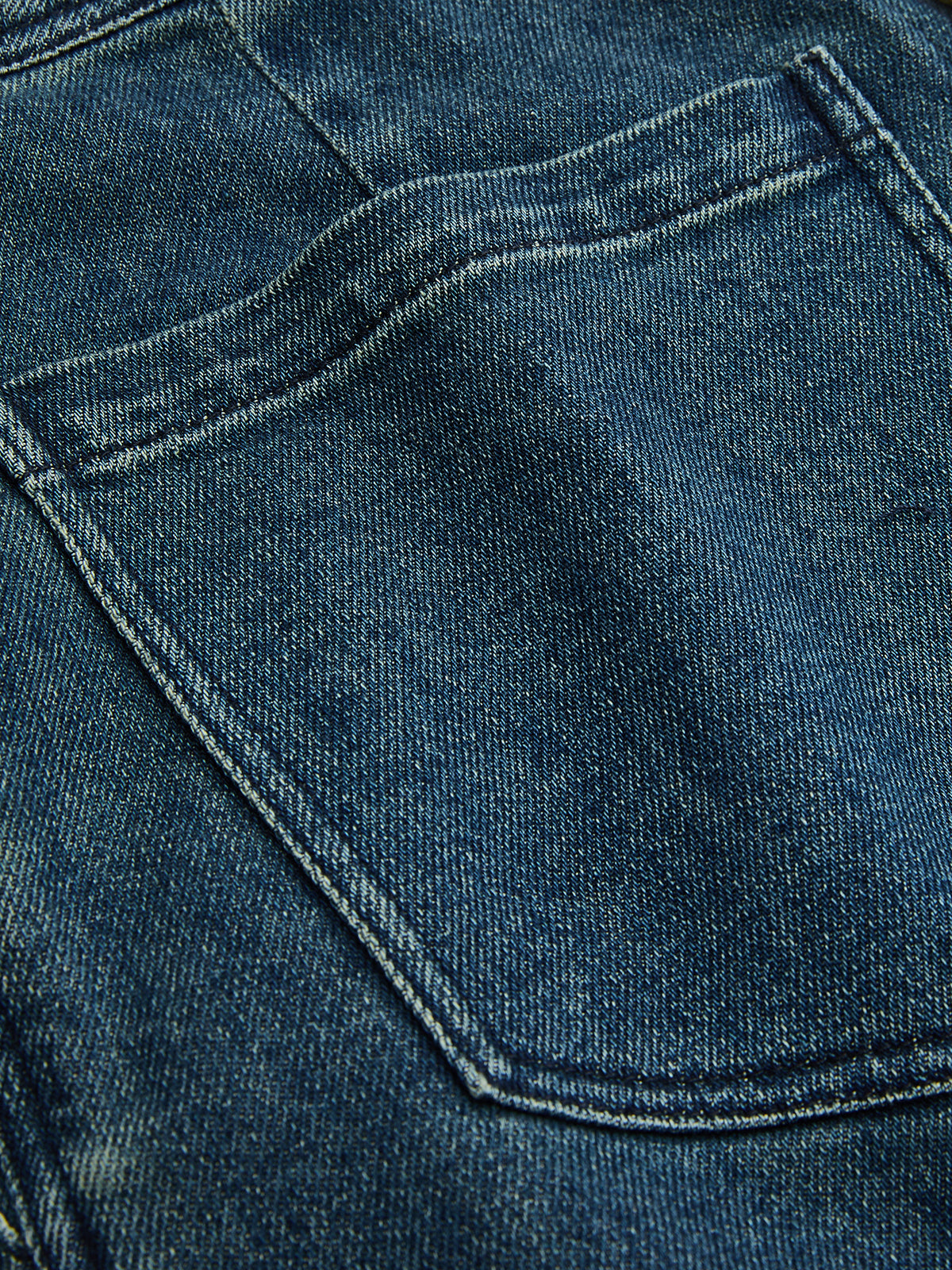 High-Waist Wide-Leg Denim Pants-Chicvia