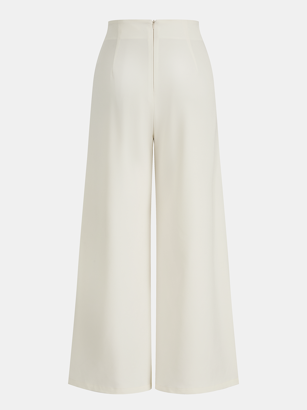 Overlap Detail Mid-Waist Pants-Chicvia