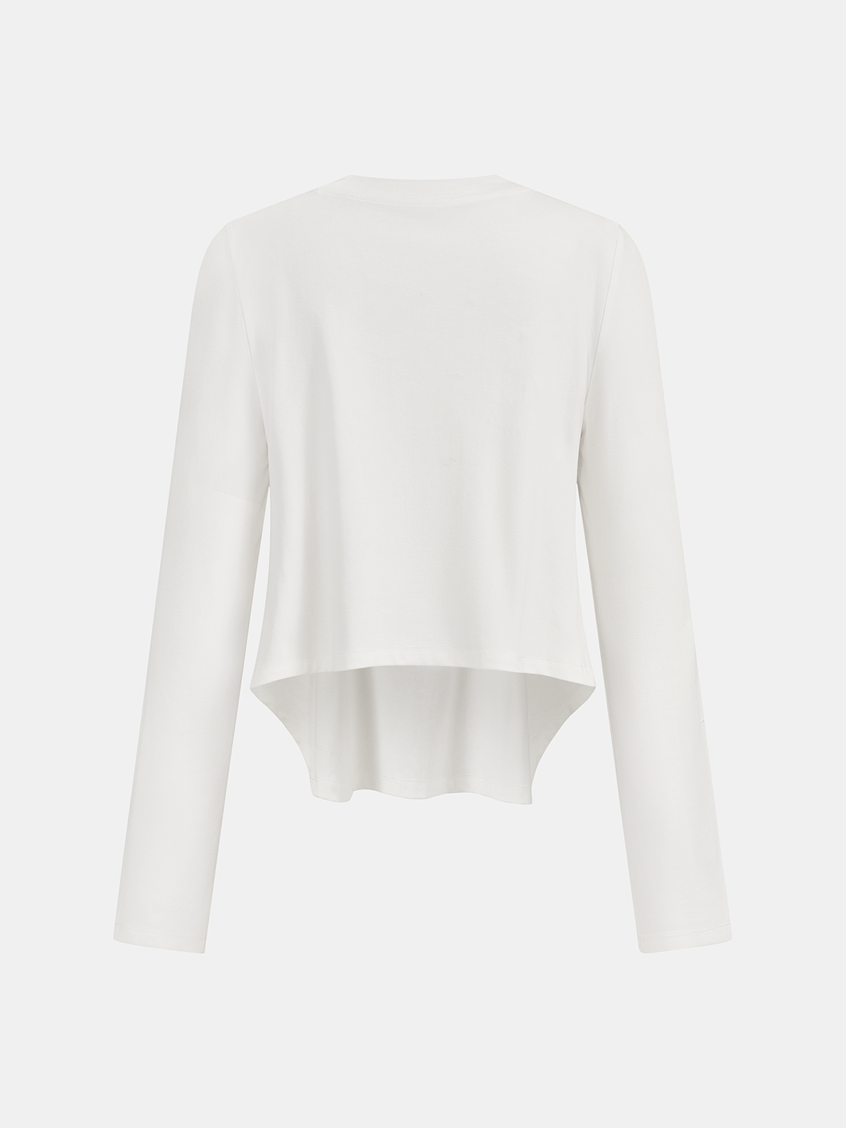 Cotton-Blend Knot-Front Cropped Top-Chicvia