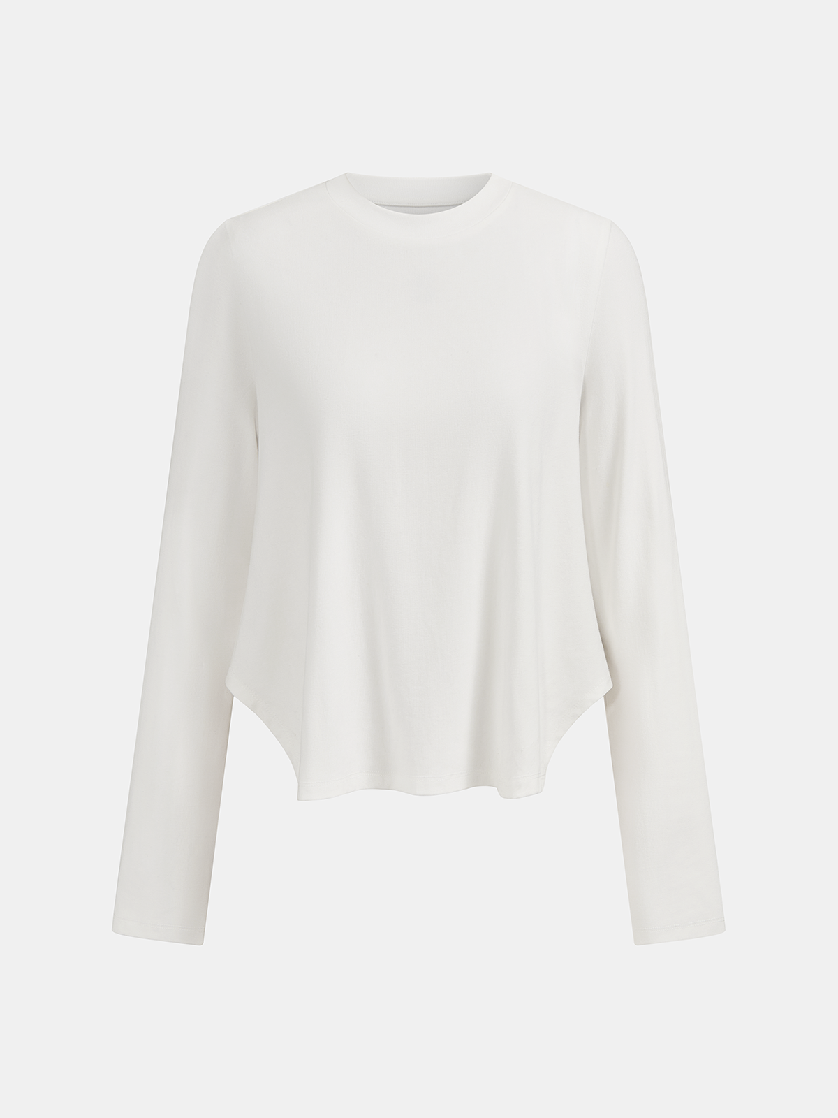 Cotton-Blend Knot-Front Cropped Top-Chicvia