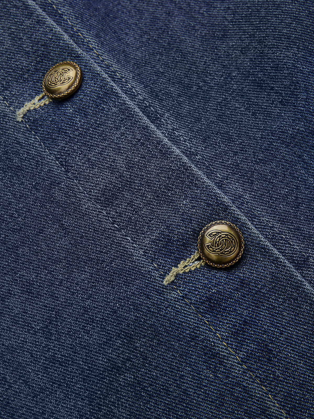 Denim Shirt & Asymmetric Skort Set-Chicvia