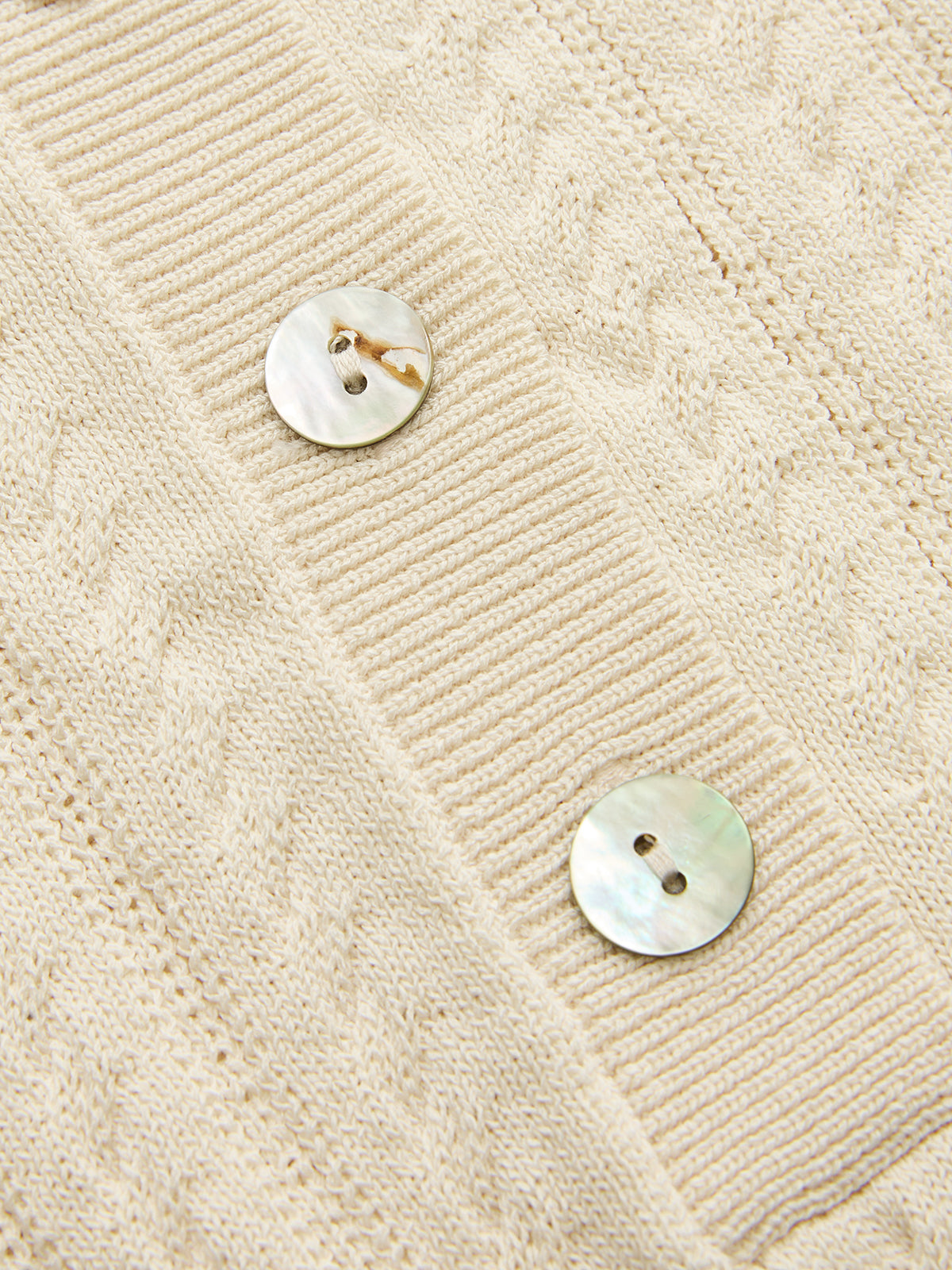 Cable Knit Sleeveless Henley Sweater Vest-Chicvia