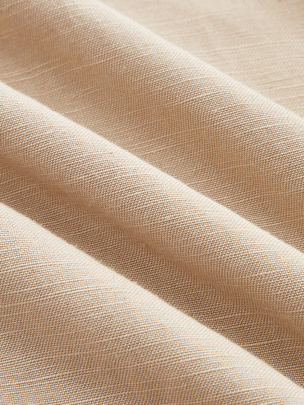 Linen Blend Lace Trim Shirt & Shorts Set-Chicvia