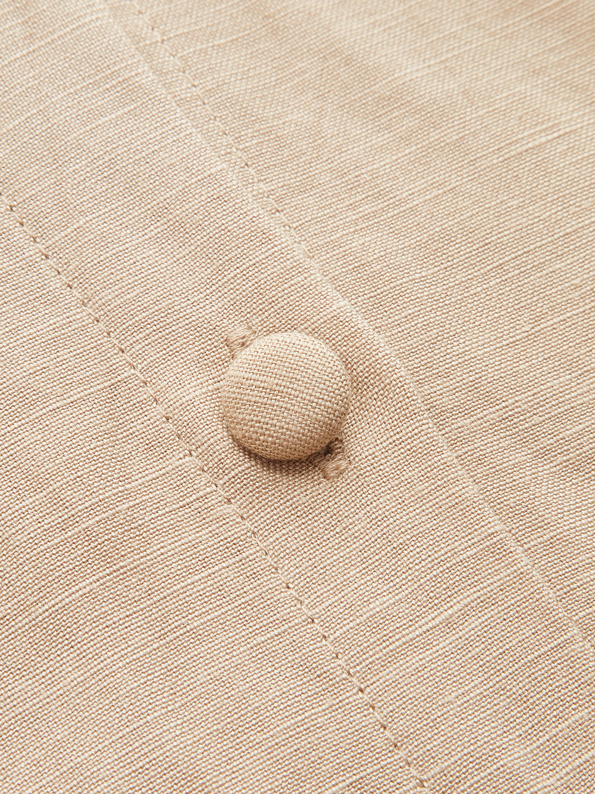 Linen Blend Lace Trim Shirt & Shorts Set-Chicvia