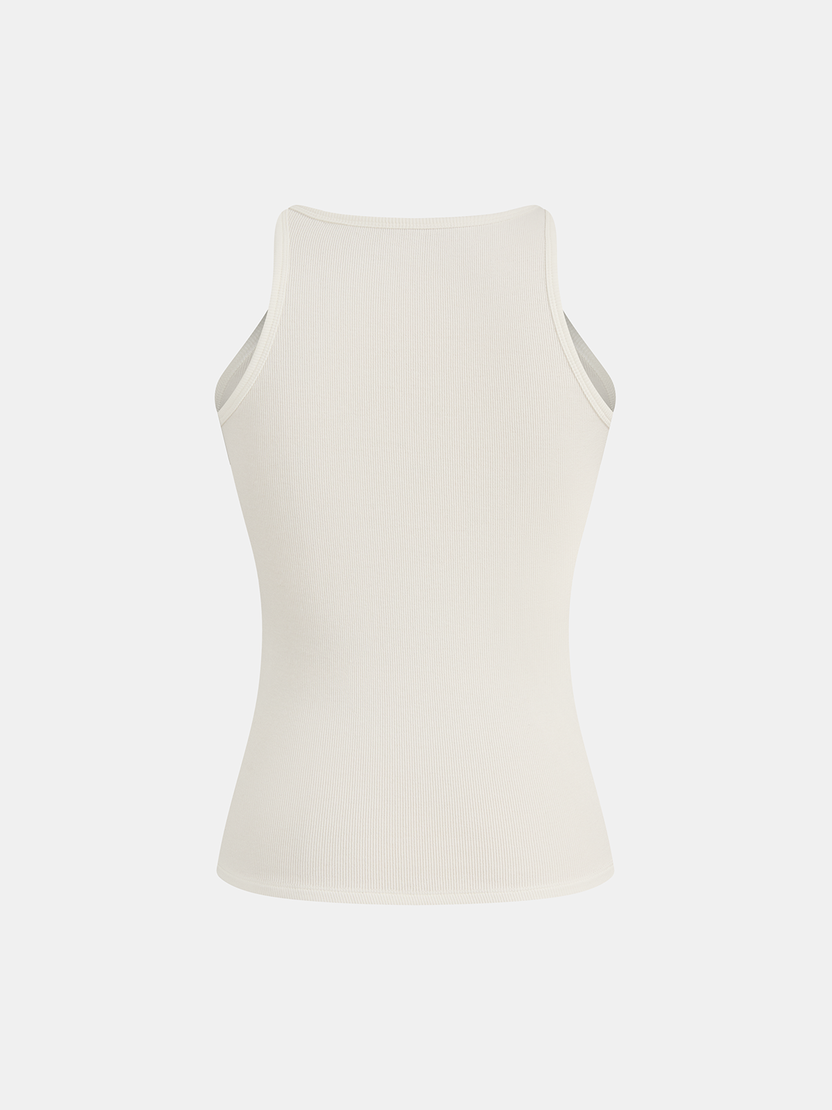 Ribbed Stretchy Faux Leather Buckle Vintage Tank Top-Chicvia