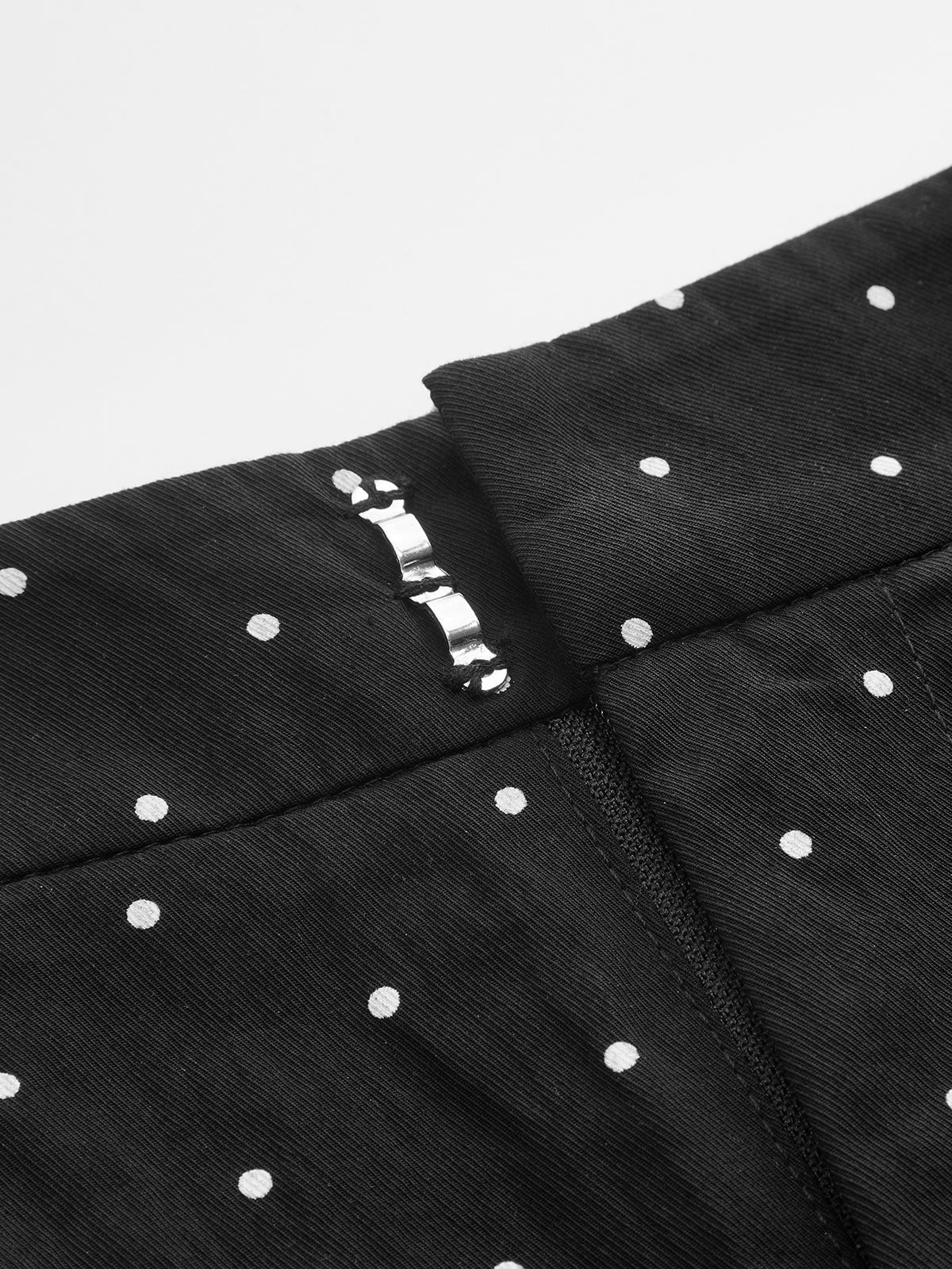 Polka Dot Tie Neck Top & Wide Leg Pants Set-Chicvia