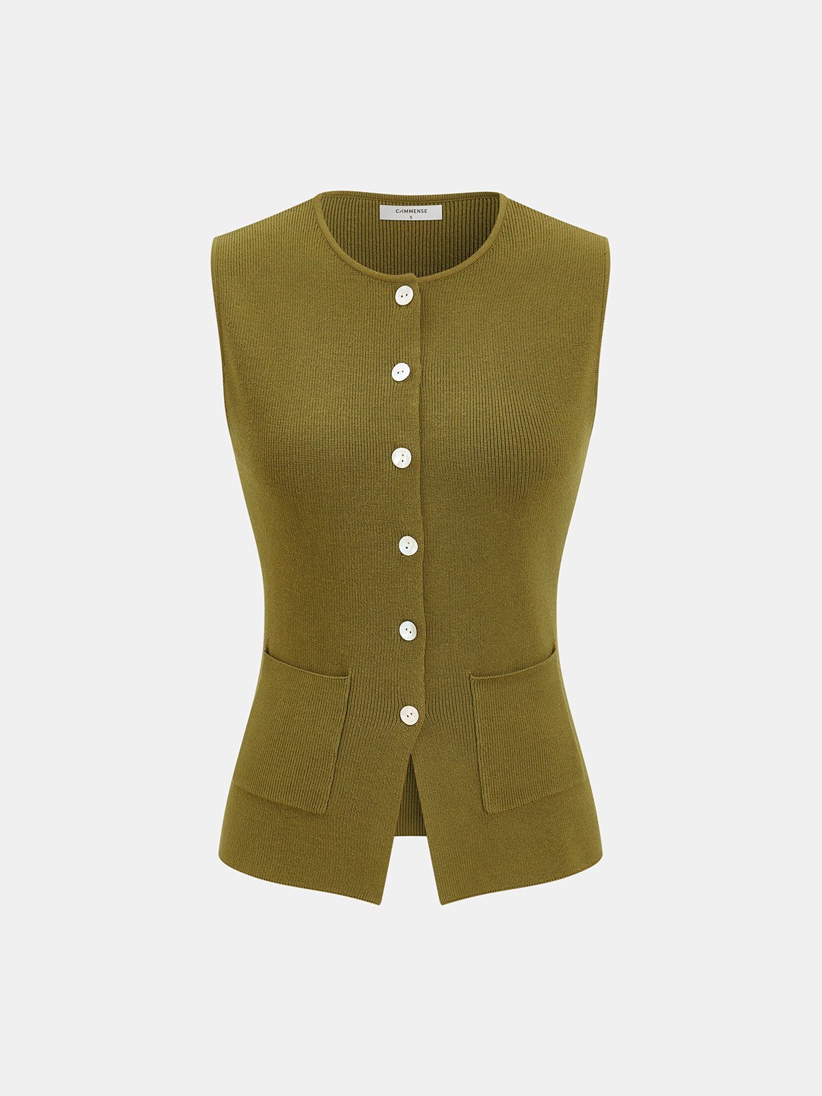 Knit Vest & Elastic Waistband Pants Set-Chicvia