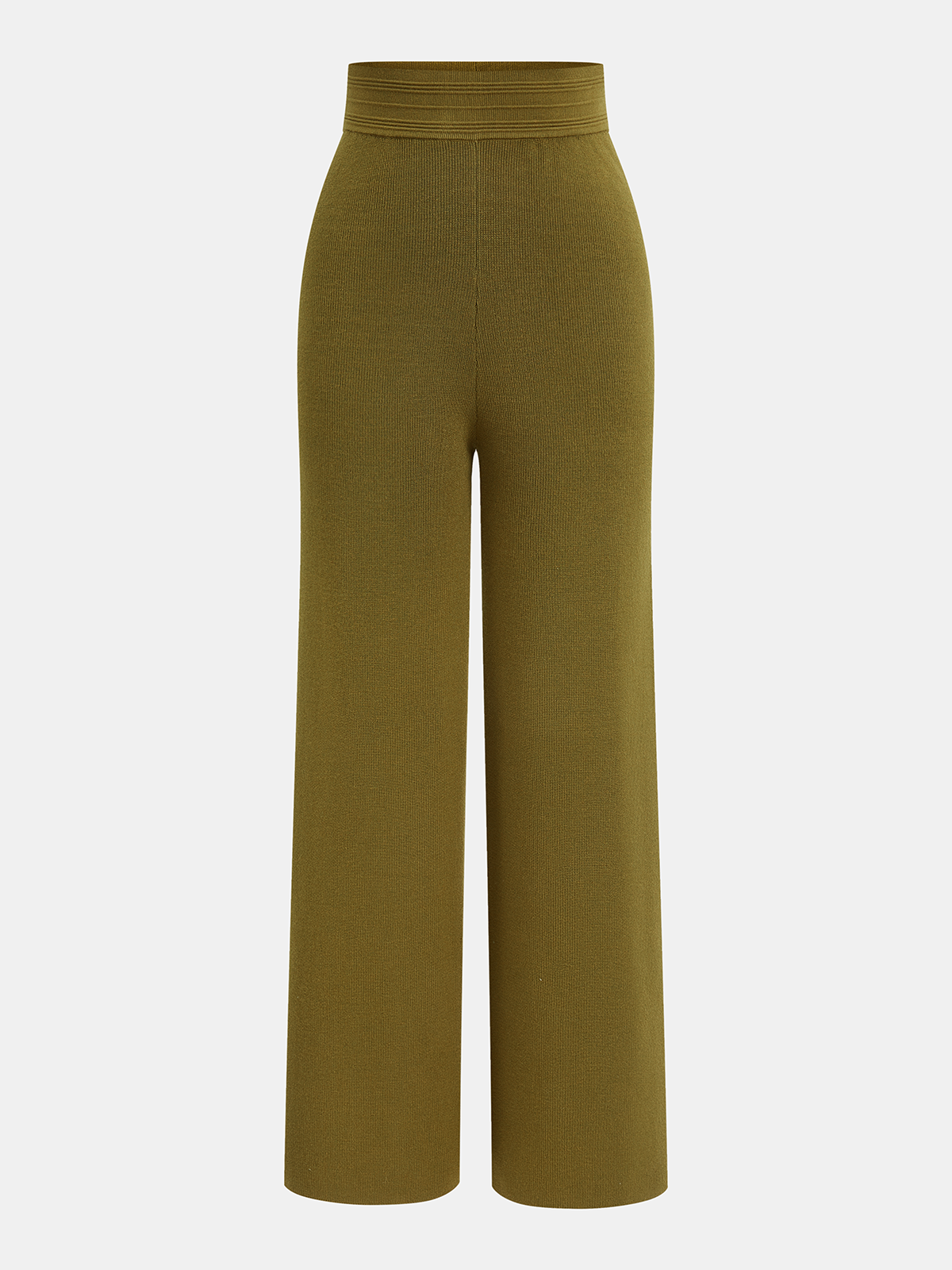 Knit Vest & Elastic Waistband Pants Set-Chicvia