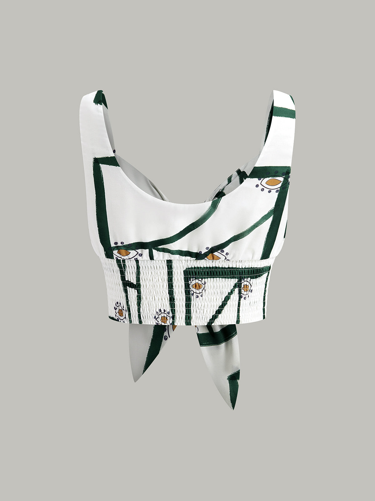 Front Tie Cami Top With Tiered Skirt Set-Chicvia