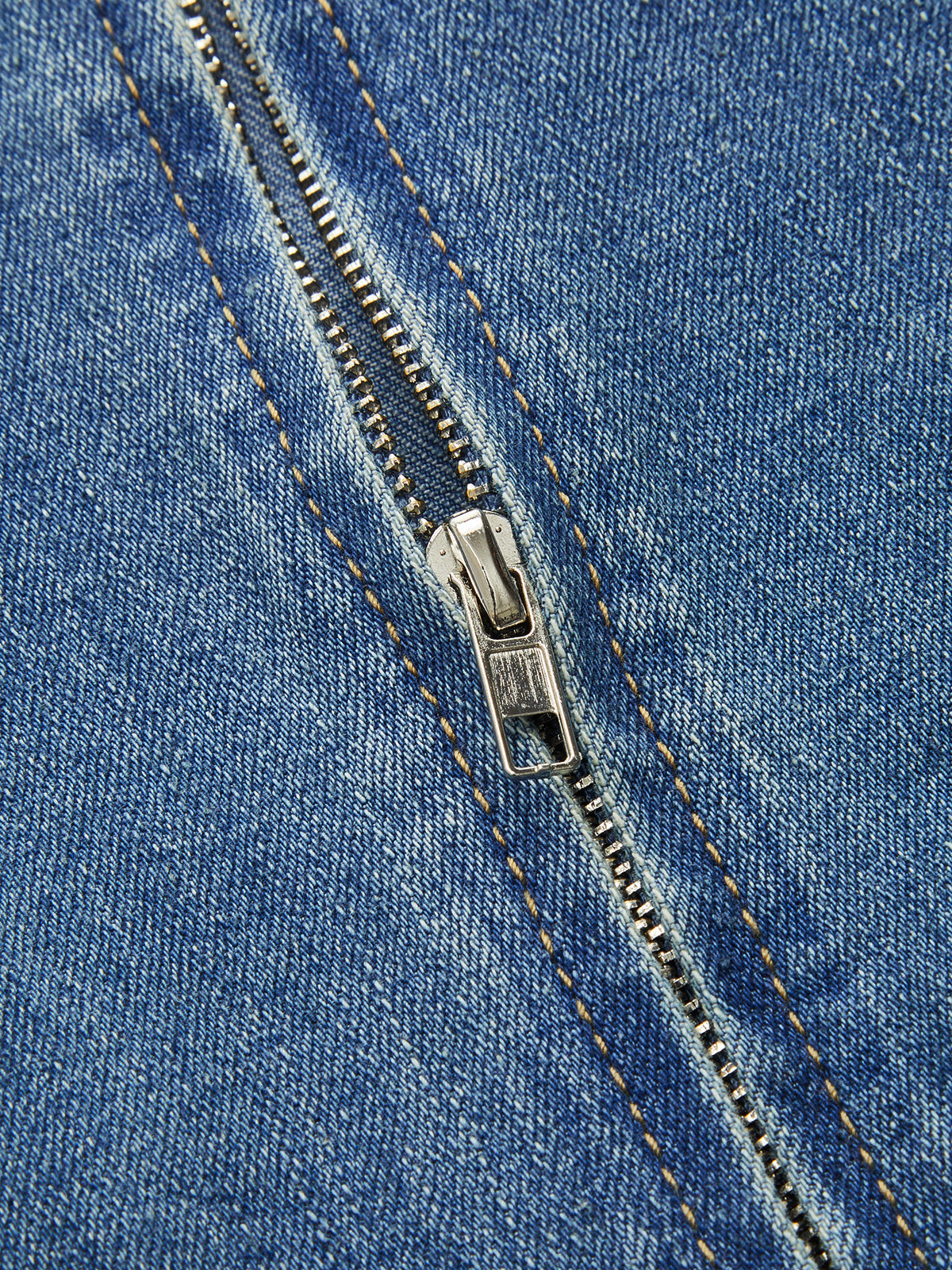 Halter Backless Denim Midi Dress-Chicvia