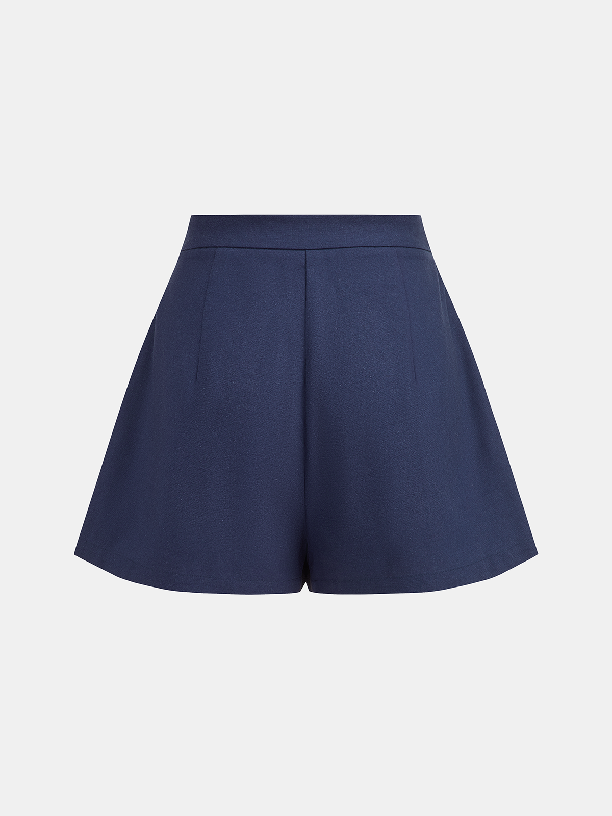 Embossed Button Pleated Skort-Chicvia