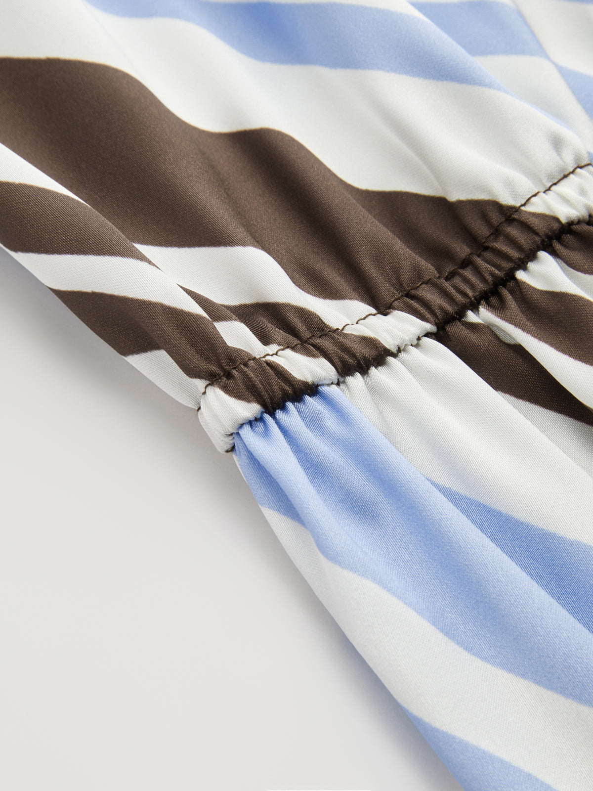 Halter Striped Satin Tie-Waist Blouse-Chicvia