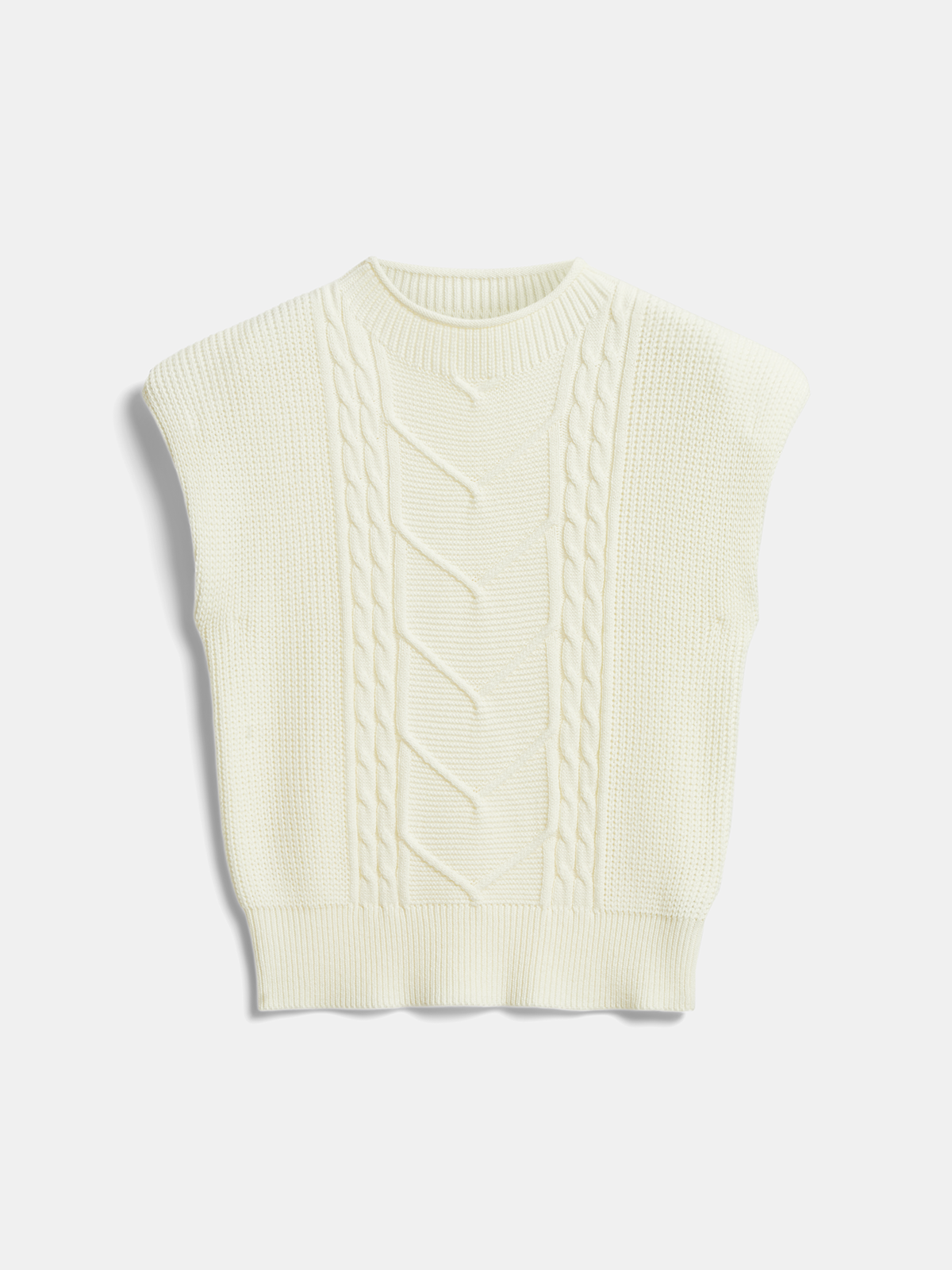 Plain Cap Sleeve Sweater Vest-Chicvia