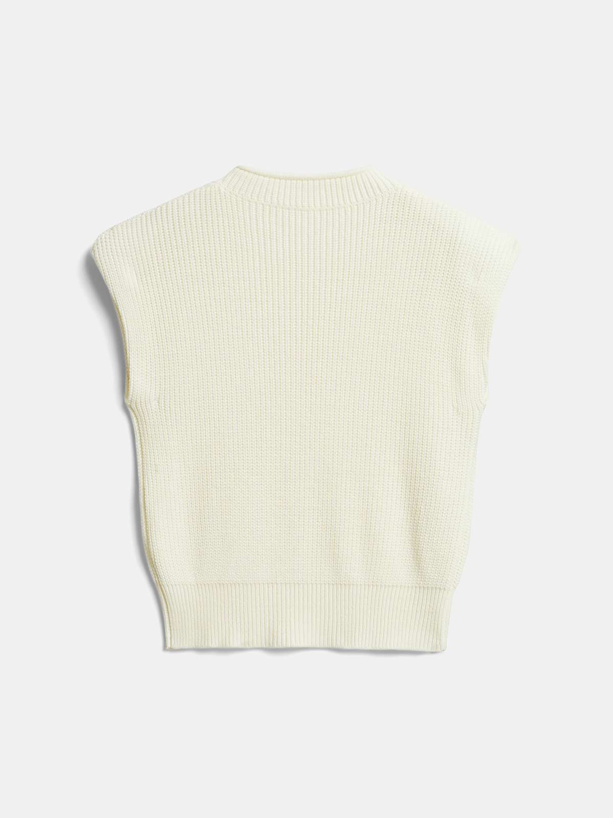 Plain Cap Sleeve Sweater Vest-Chicvia