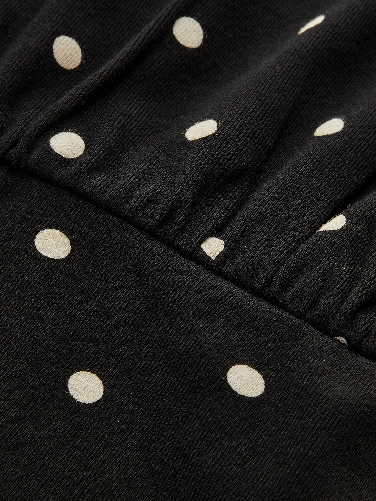 Polka Dot Batwing Cinched Waist Top-Chicvia