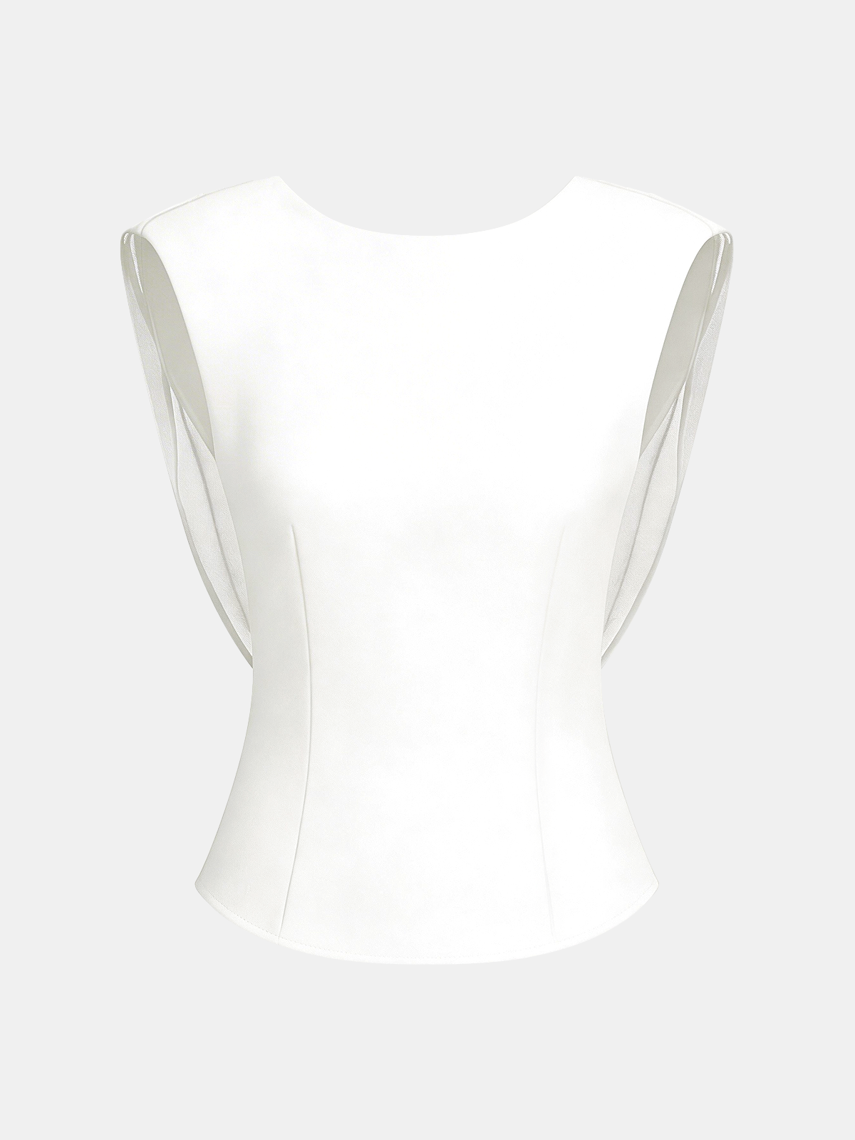 Draped Cowl-Back Sleeveless Top-Chicvia