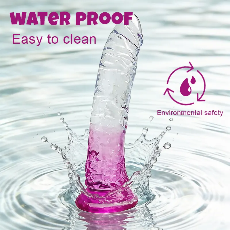 Crystal Purple Suction Dildo