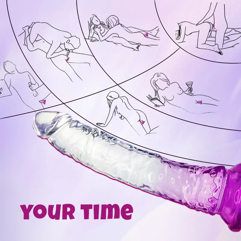 Crystal Purple Suction Dildo