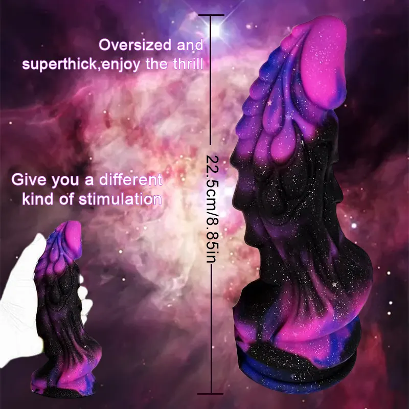Starry Sky Silicone Suction Dildo