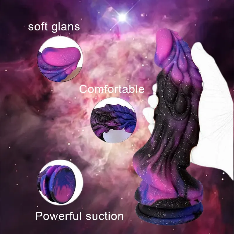 Starry Sky Silicone Suction Dildo