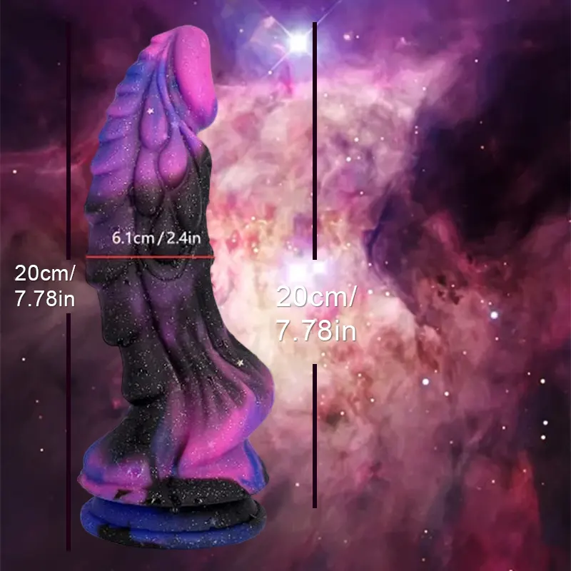 Starry Sky Silicone Suction Dildo