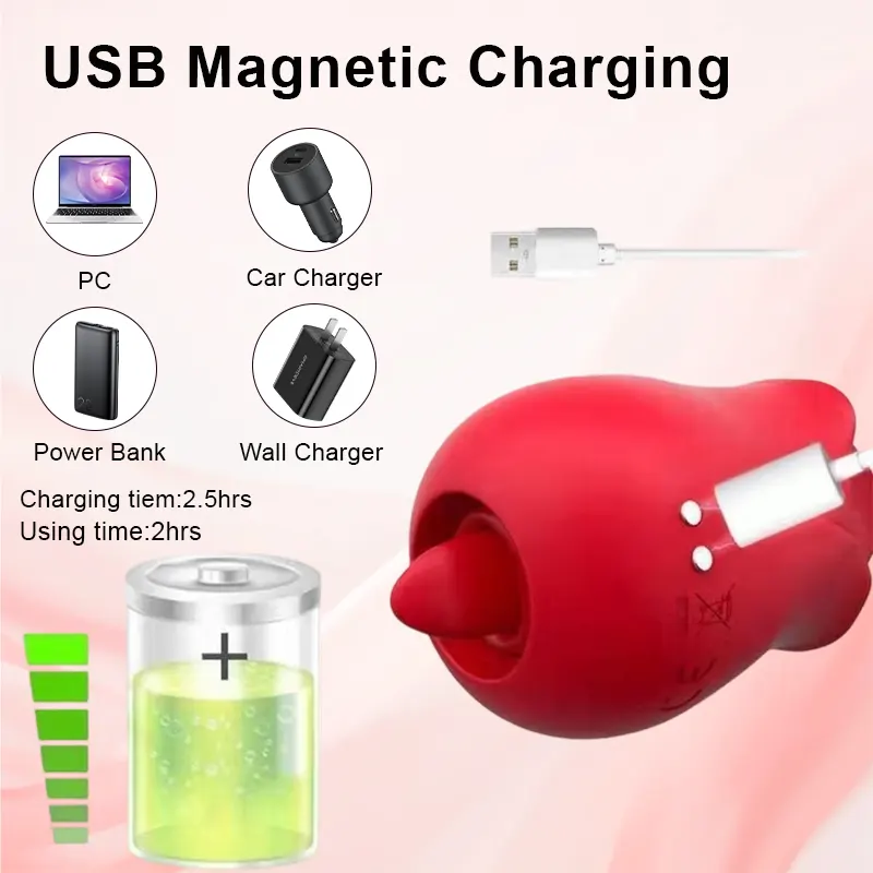 Rose Pulse Tongue Vibrator