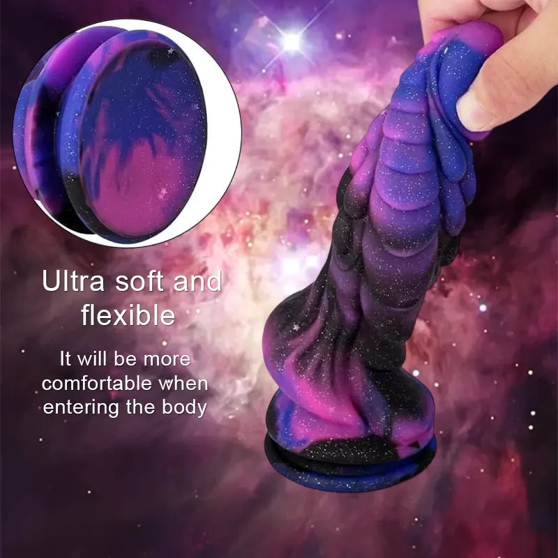 Starry Sky Silicone Suction Dildo