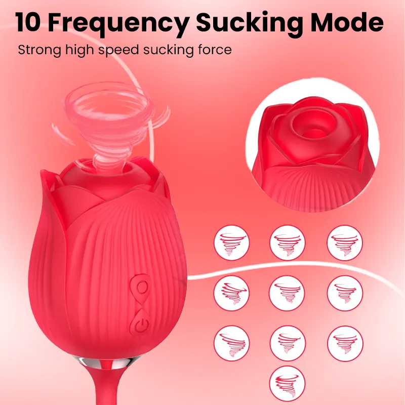 Rose Suction Thrusting Bullet Vibrator