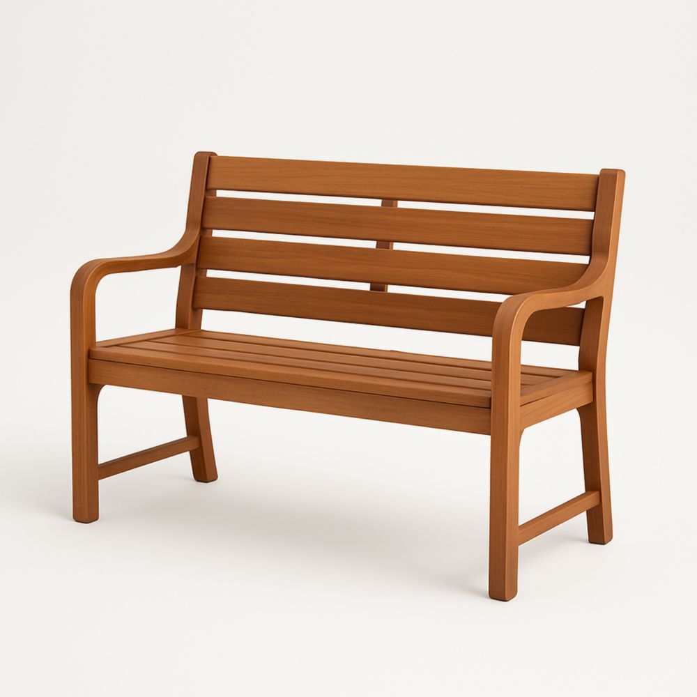 Banc de jardin en bois d'acacia marron 120 cm