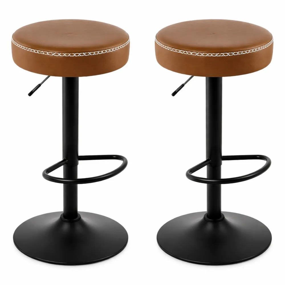 Tabourets de Bar Réglables et Pivotants Avec Repose-Pieds