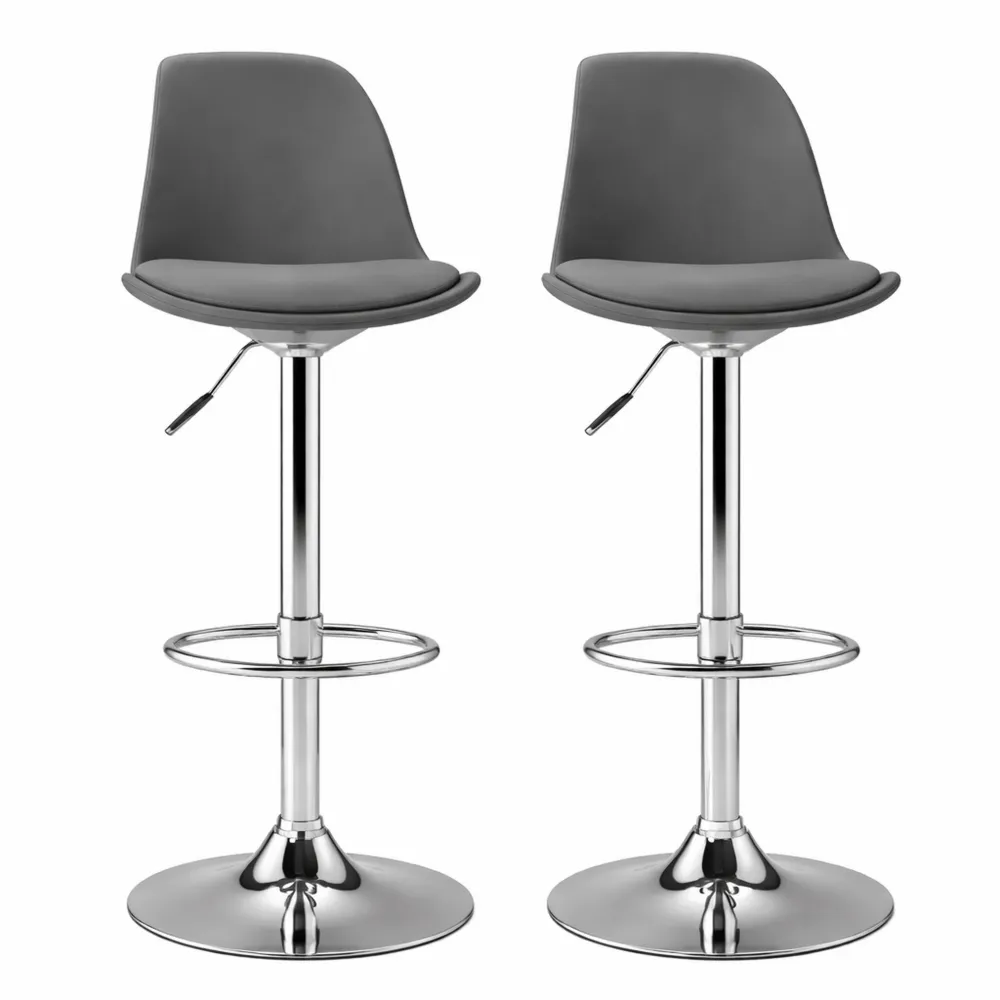 Ensemble de 4 tabourets de bar gris moderne