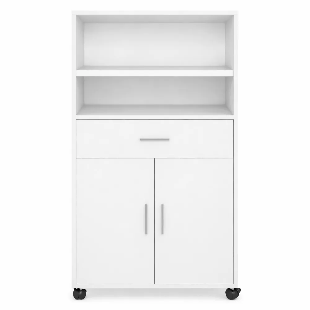 Chariot de Cuisine Roulant avec Plan de Travail Extensible et Rangement