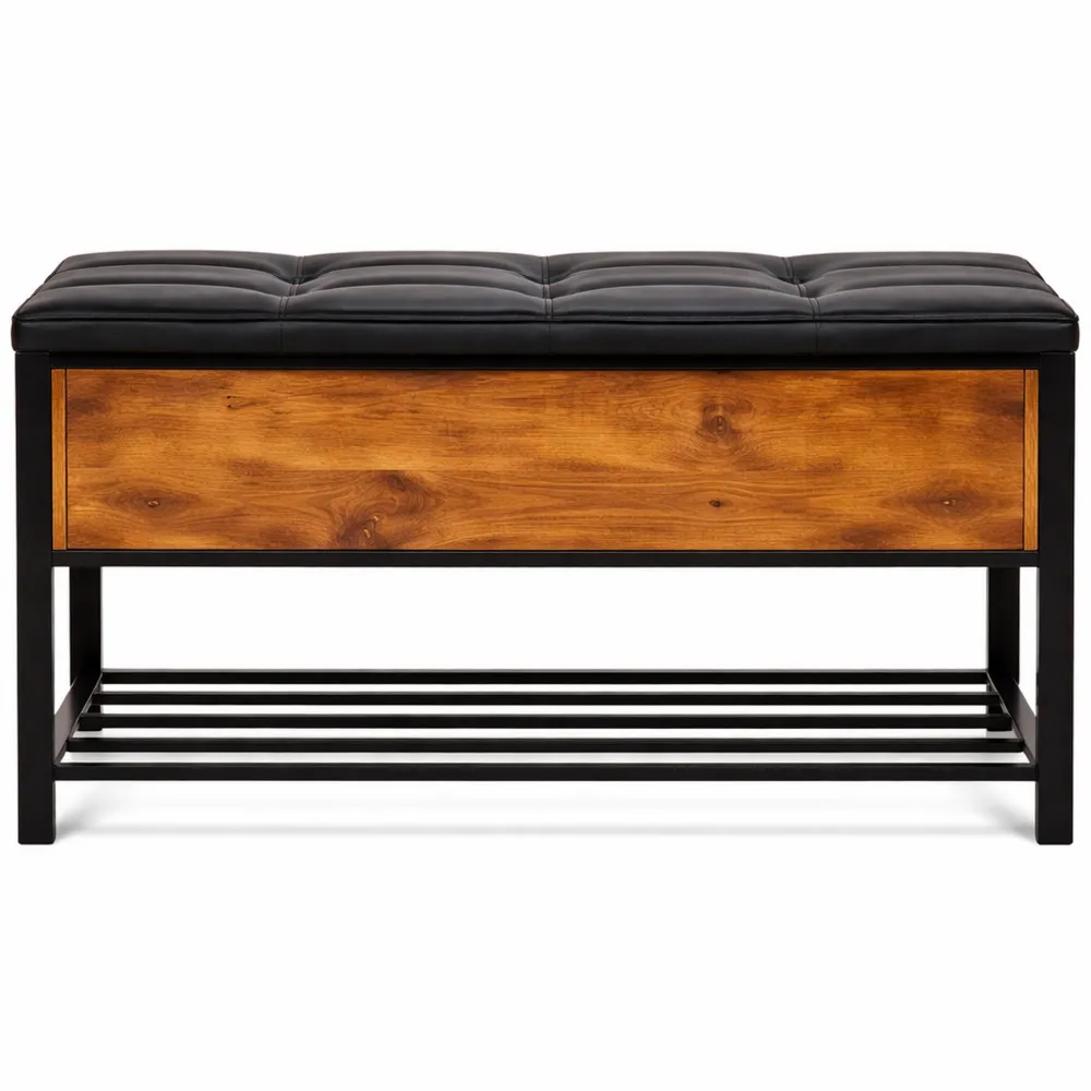 Banc de Rangement pour Entrée avec Espace Chaussures