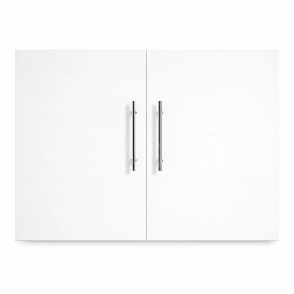 Armoire Suspendue à 2 Niveaux avec Étagère Réglable, Portes Doubles, Usage Polyvalent