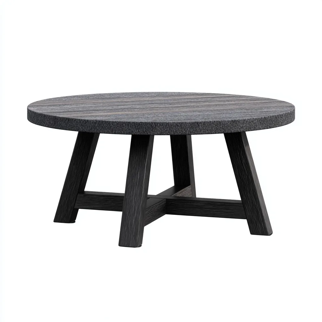 Mesa de centro - madera - 85x43 cm - gris - diseño moderno minimalista-Bamboogonest