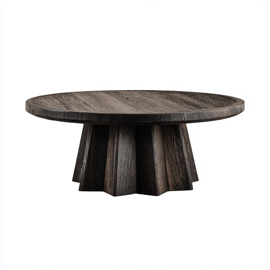 Mesa de centro - madera - 95x45 cm - marrón oscuro - diseño moderno minimalista-Bamboogonest