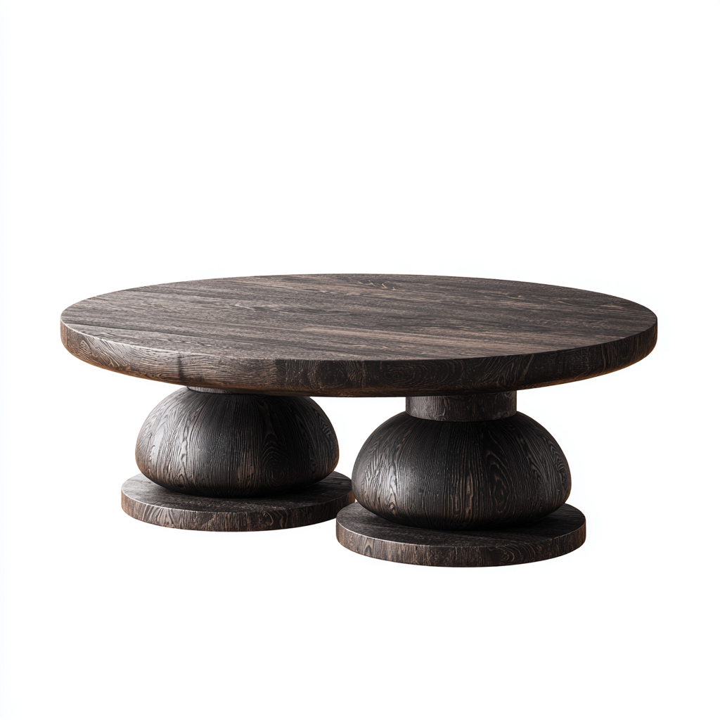 Mesa de centro - madera maciza - 110x38 cm - marrón oscuro - diseño moderno-Bamboogonest
