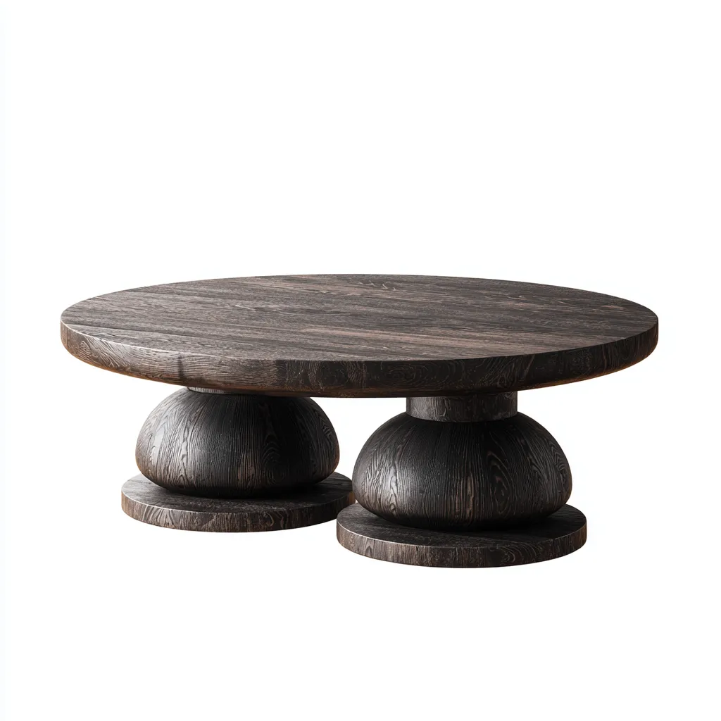 Mesa de centro - madera maciza - 110x38 cm - marrón oscuro - diseño moderno-Bamboogonest