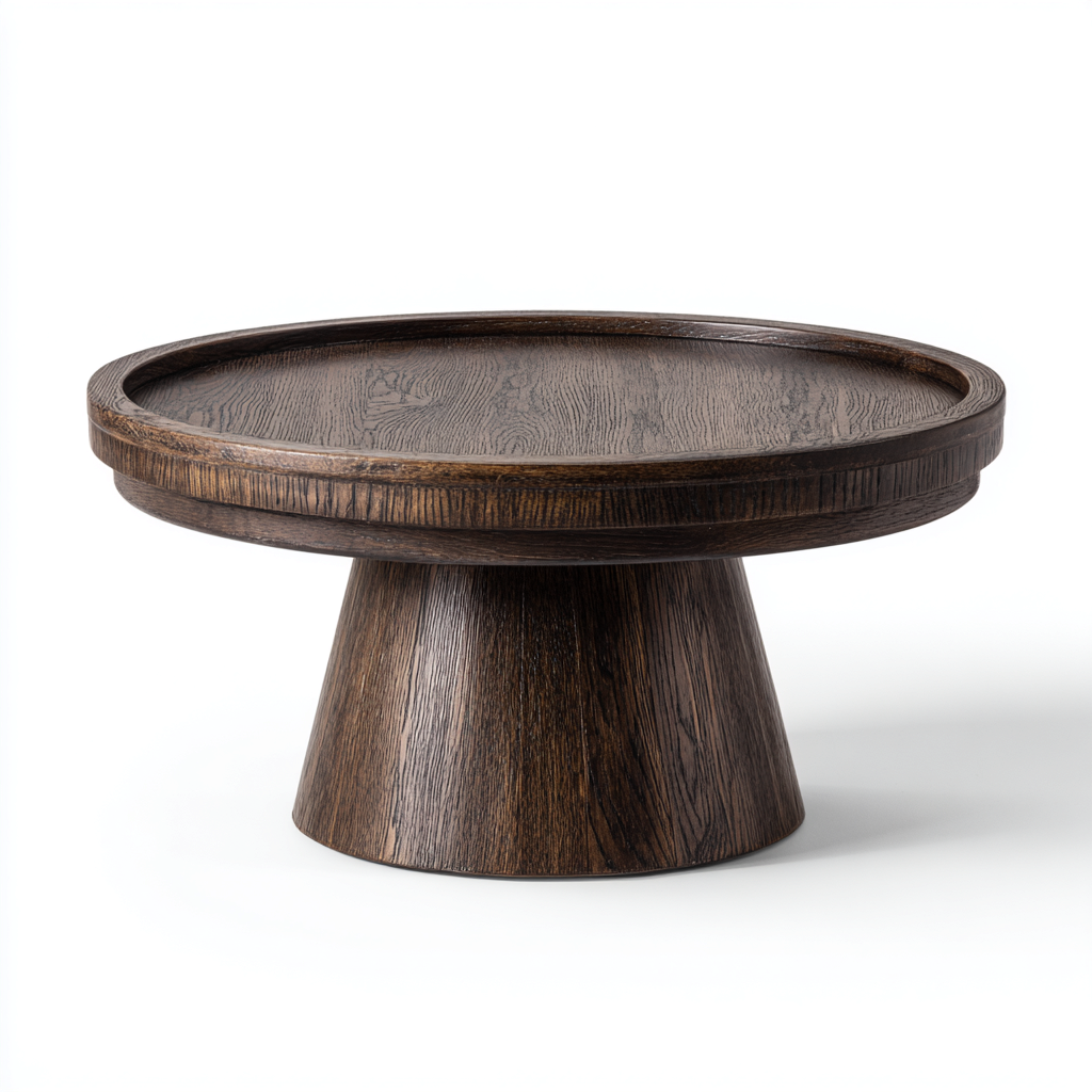 Mesa de centro - madera - 90x45 cm - marrón oscuro - diseño moderno minimalista-Bamboogonest