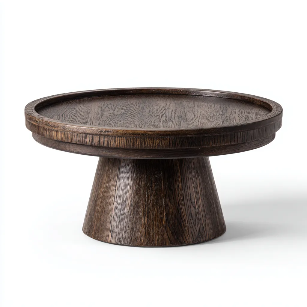 Mesa de centro - madera - 90x45 cm - marrón oscuro - diseño moderno minimalista-Bamboogonest